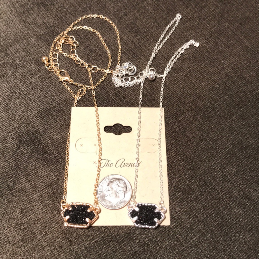 Gorgeous Black Druzy Quartz Necklace